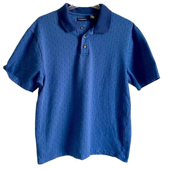 Knightsbridge Men's Polo Shirt Large Blue Short Sleeve - Picture 1 of 7